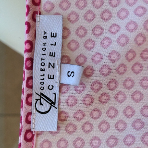 CEZELE  Pink Geometric Bohemian Summer Midi Dress Small - Picture 14 of 17